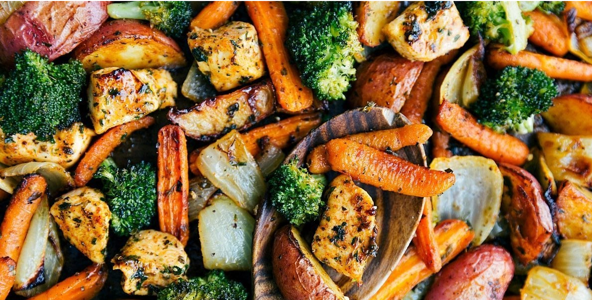 Veggie omelet with side greens