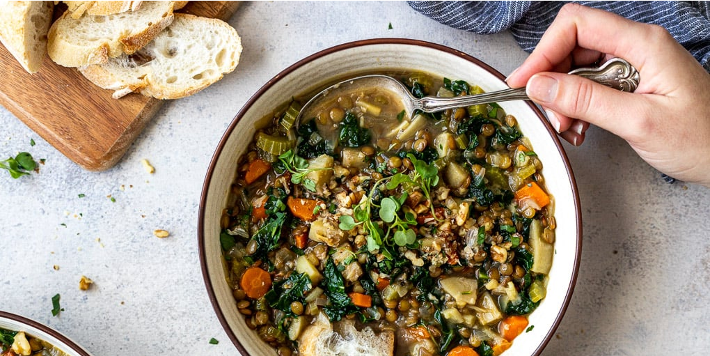 Veggie omelet with side greens